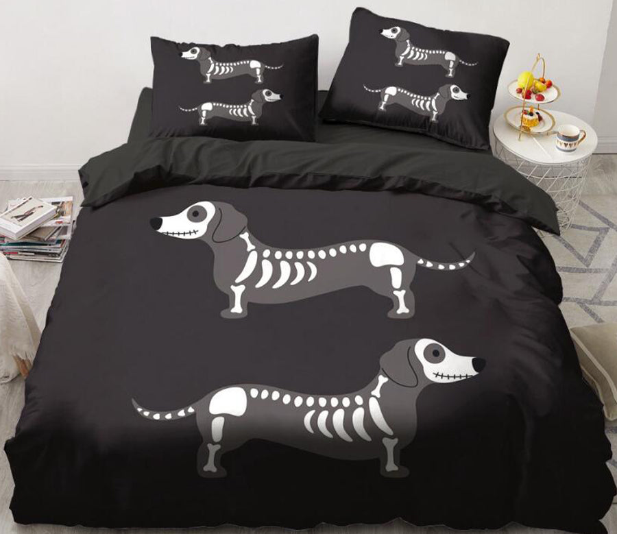 3D Cartoons Dog Bones 55169 Bed Pillowcases Quilt