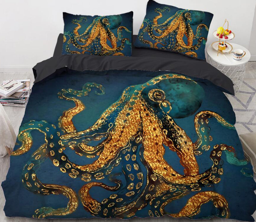 3D Octopus 8881 Bed Pillowcases Quilt