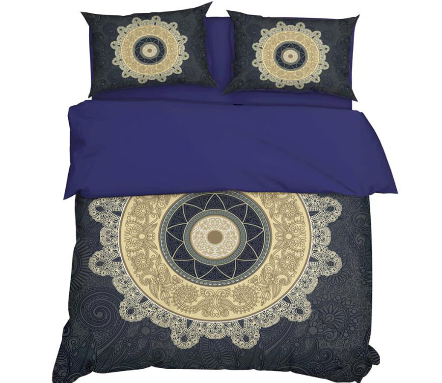 3D Black Circle Pattern Totem 11161 Bed Pillowcases Quilt