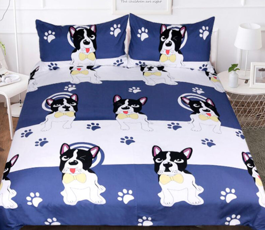 3D Dog Footprints 1091 Bed Pillowcases Quilt