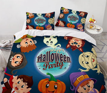 3D Cartoon Halloween 8027 Bed Pillowcases Quilt