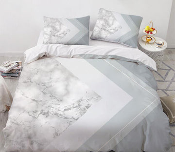 3D Gray 9120 Bed Pillowcases Quilt