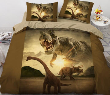3D Dinosaur Tyrannosaurus 7744 Bed Pillowcases Quilt