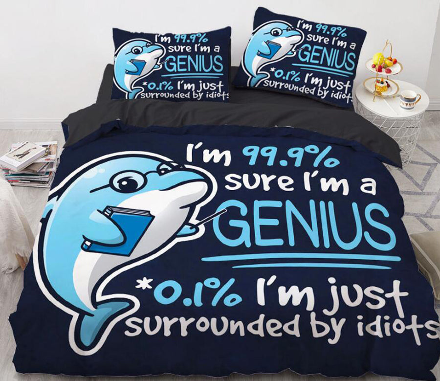 3D Cartoons Dolphin 8809 Bed Pillowcases Quilt