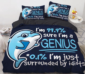 3D Cartoons Dolphin 8809 Bed Pillowcases Quilt