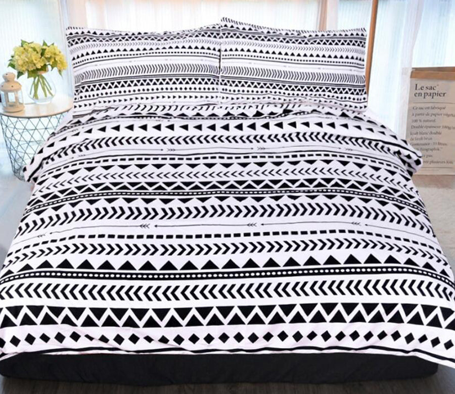 3D Triangle Stripes 9043 Bed Pillowcases Quilt