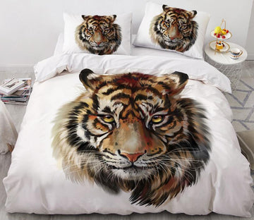 3D Tiger Head 9952 Bed Pillowcases Quilt