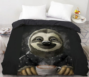 3D Sloth Laugh 99189 Bed Pillowcases Quilt