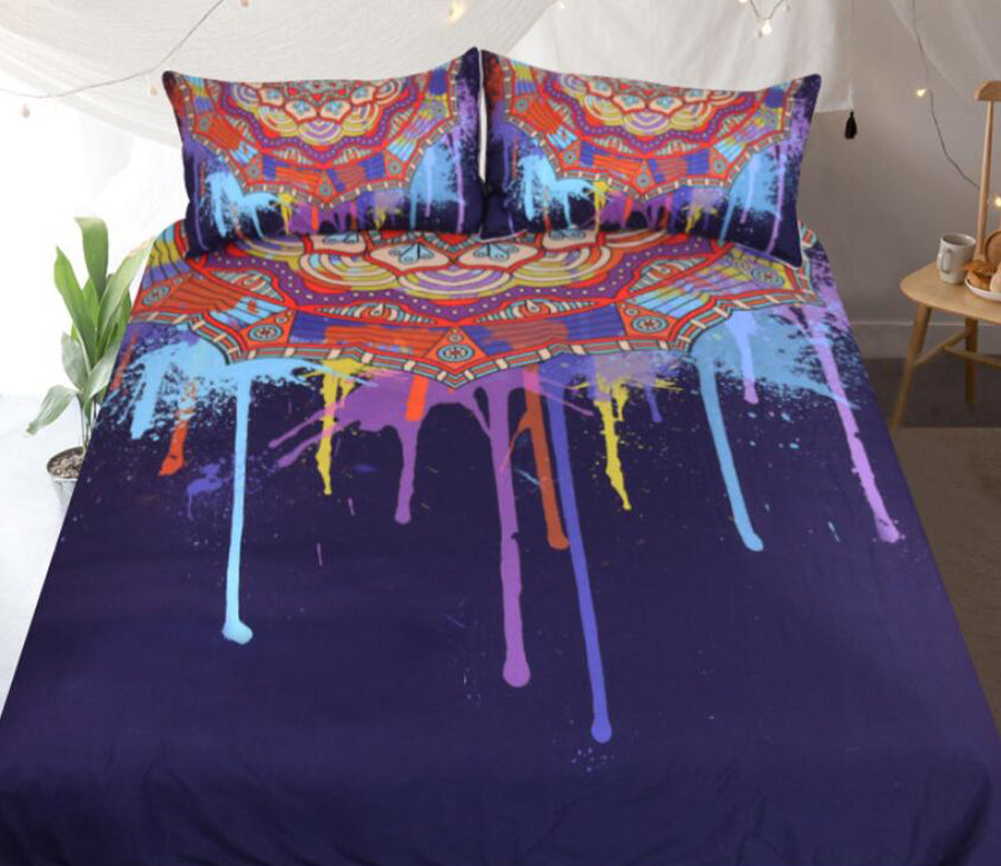 3D Watercolor Totem 9049 Bed Pillowcases Quilt