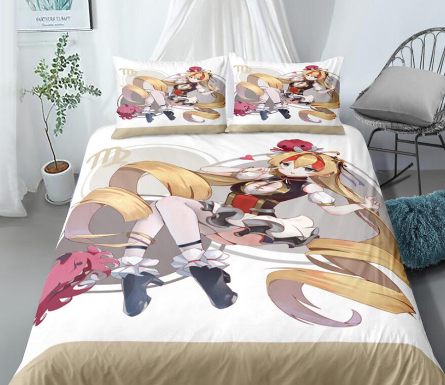 3D Blonde Beauty Girl 99103 Bed Pillowcases Quilt