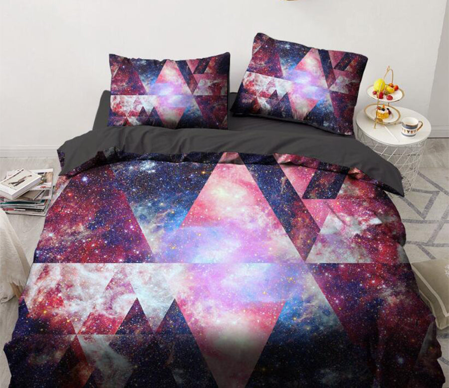 3D Starry Sky Triangle 9086 Bed Pillowcases Quilt