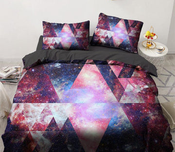 3D Starry Sky Triangle 9086 Bed Pillowcases Quilt