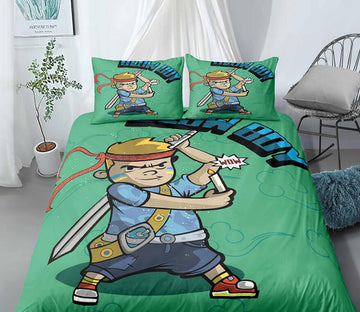3D Boy Holding Candle 99149 Bed Pillowcases Quilt