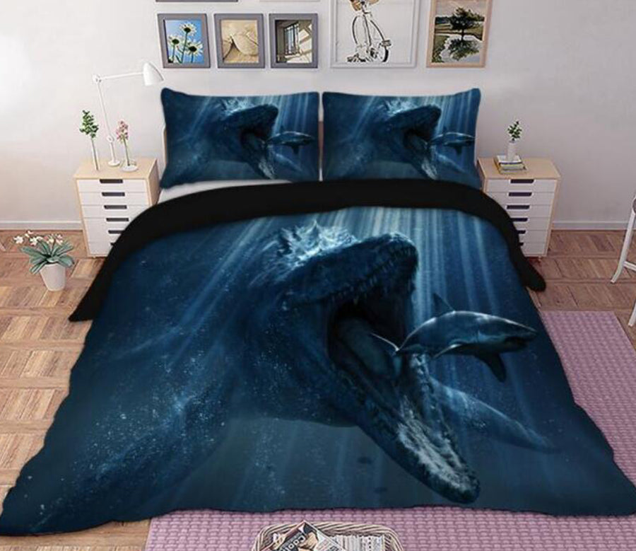 3D Underwater Monster 6687 Bed Pillowcases Quilt