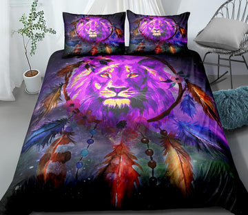 3D Purple Lion Shop Monternet 0130 Bed Pillowcases Quilt