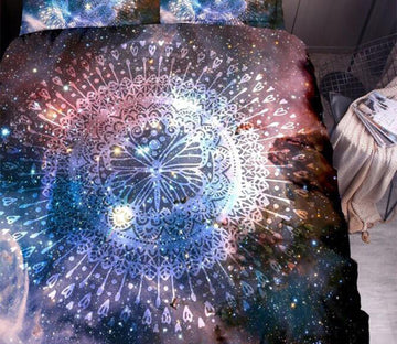 3D Starry Sky White Lines 9075 Bed Pillowcases Quilt