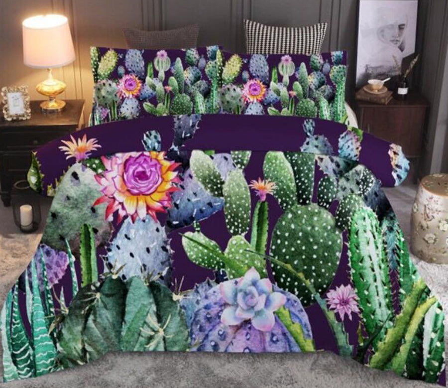 3D Cactus 66122 Bed Pillowcases Quilt