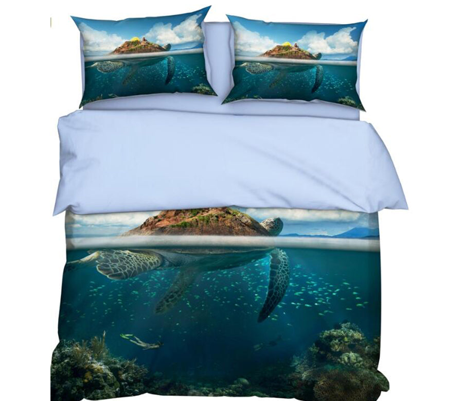 3D Sea Turtle Reef 9937 Bed Pillowcases Quilt