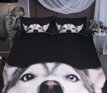 3D Siberian Husky 9014 Bed Pillowcases Quilt