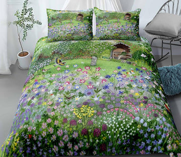 3D Grass Flower Bush 0143 Bed Pillowcases Quilt