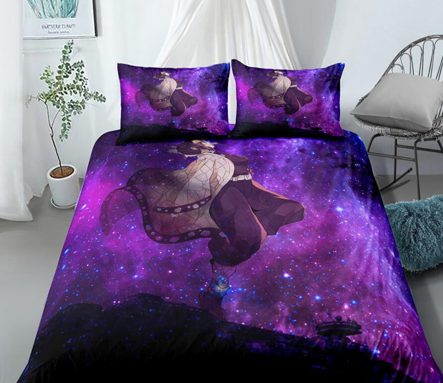 3D Starry Sky Jump 9987 Bed Pillowcases Quilt