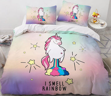 3D Fat Unicorn 165 Bed Pillowcases Quilt