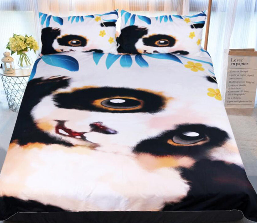 3D Cute Panda 1081 Bed Pillowcases Quilt