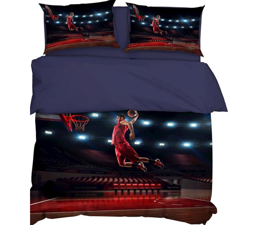 3D Shot Jump 9068 Bed Pillowcases Quilt