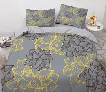 3D Gray Background Pattern 7701 Bed Pillowcases Quilt