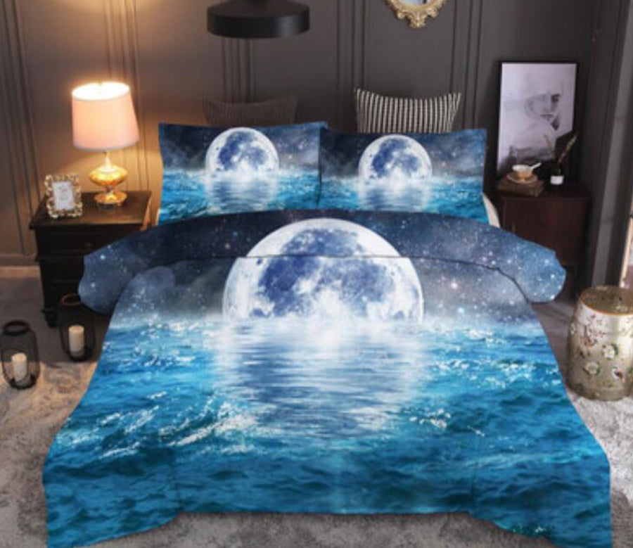 3D Water Moon 11101 Bed Pillowcases Quilt