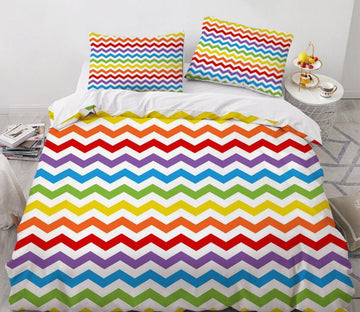 3D Color Wave 9093 Bed Pillowcases Quilt