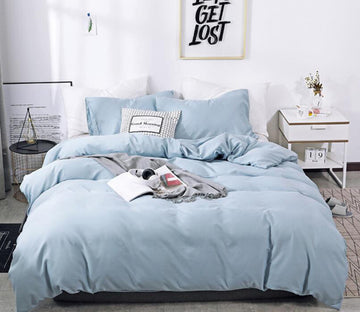 3D Fog Blue 1048 Bed Pillowcases Quilt