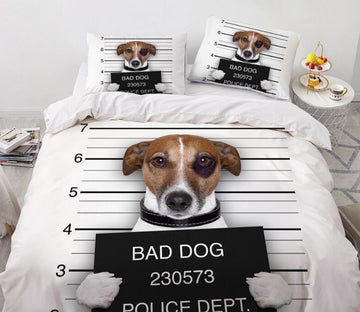 3D Bad Dog 77105 Bed Pillowcases Quilt