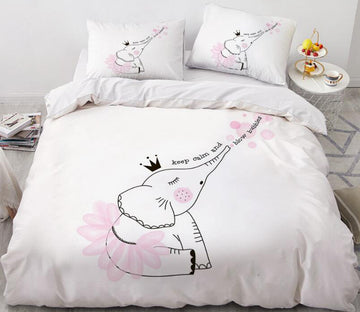 3D Stick Figure Elephant 55144 Bed Pillowcases Quilt