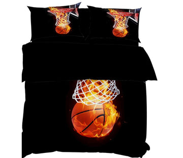 3D Basketball Ball Frame 9070 Bed Pillowcases Quilt