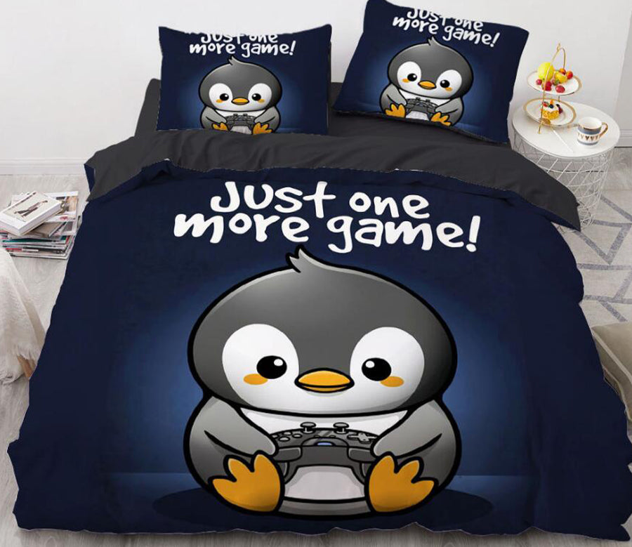 3D Cartoons Penguin 8807 Bed Pillowcases Quilt