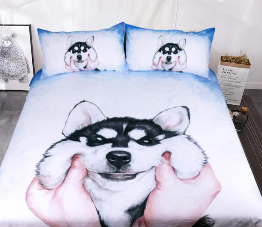 3D New Husky 1179 Bed Pillowcases Quilt