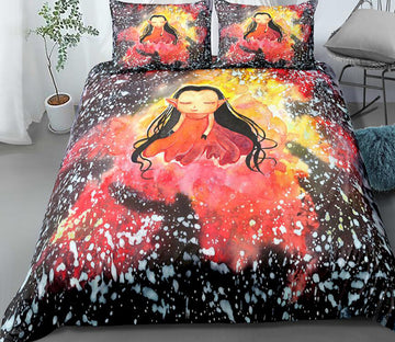 3D Little Girl 99104 Bed Pillowcases Quilt