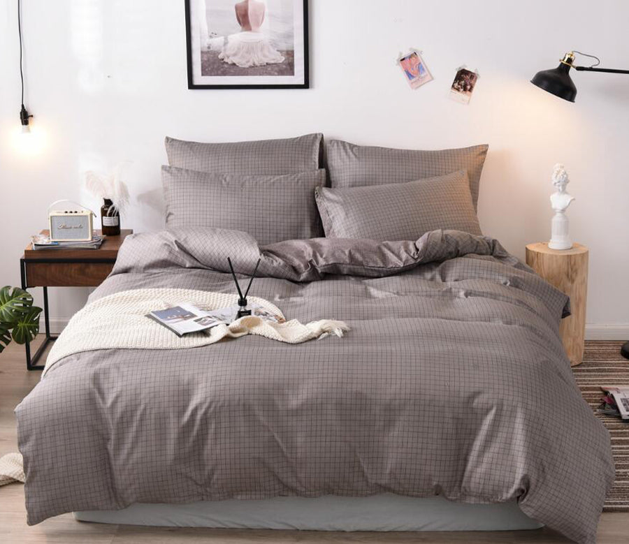 3D Dark Gray 99100 Bed Pillowcases Quilt