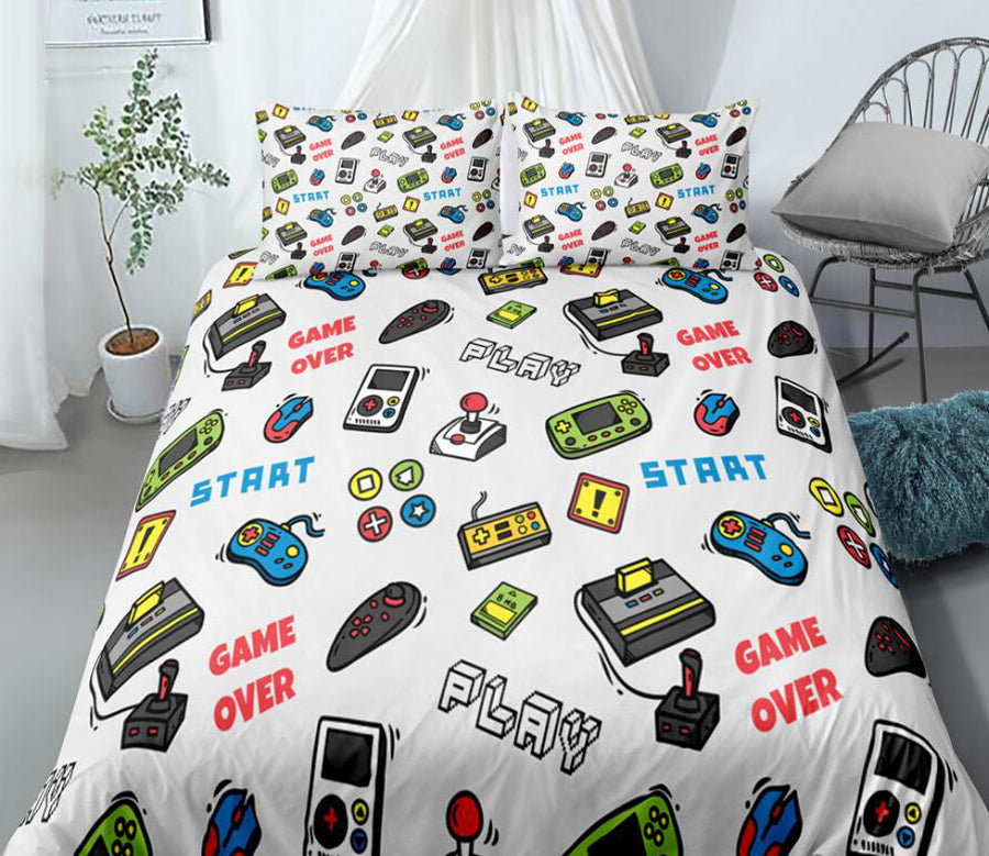 3D Game Console 0027 Bed Pillowcases Quilt