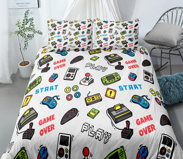 3D Game Console 0027 Bed Pillowcases Quilt