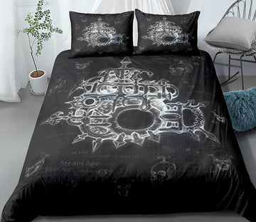 3D Black 1131 Bed Pillowcases Quilt
