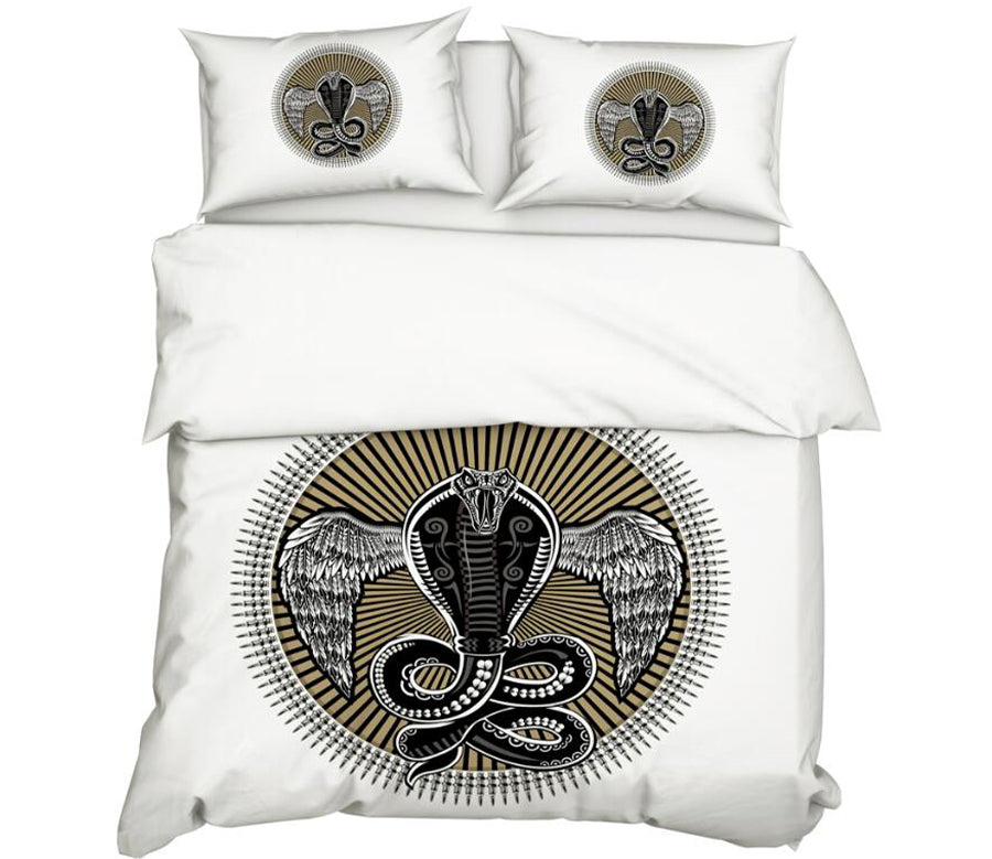 3D Snake Wing 11152 Bed Pillowcases Quilt