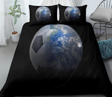 3D Football Earth 1122 Bed Pillowcases Quilt