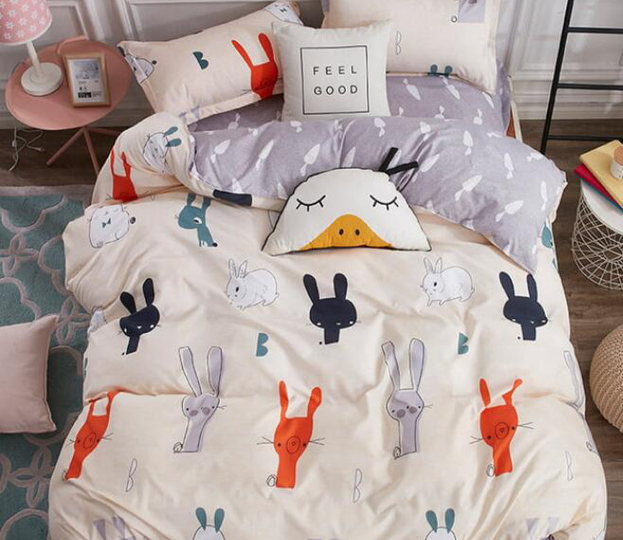 3D Bunny 8170 Bed Pillowcases Quilt