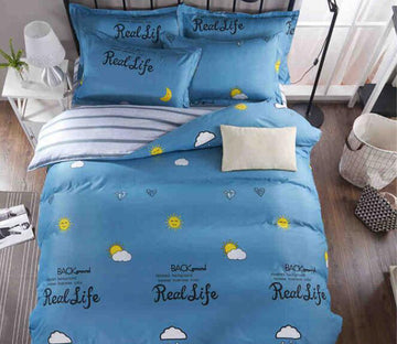 3D Little Clouds Sun 8144 Bed Pillowcases Quilt