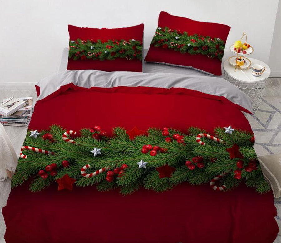 3D Christmas Tree 9156 Bed Pillowcases Quilt