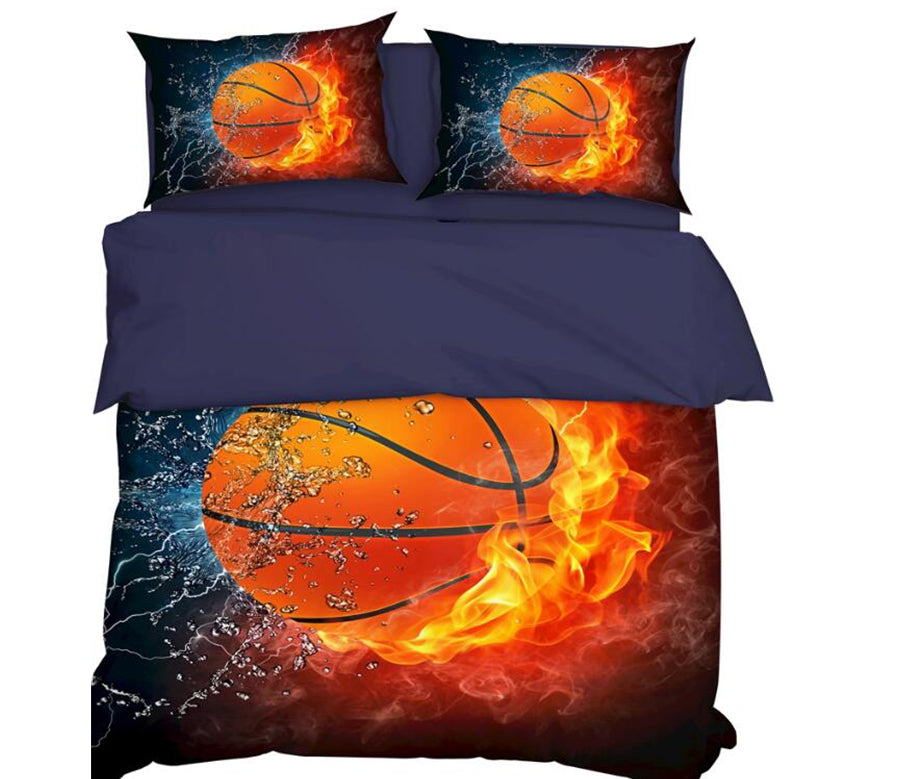 3D Basketball Fire 9062 Bed Pillowcases Quilt