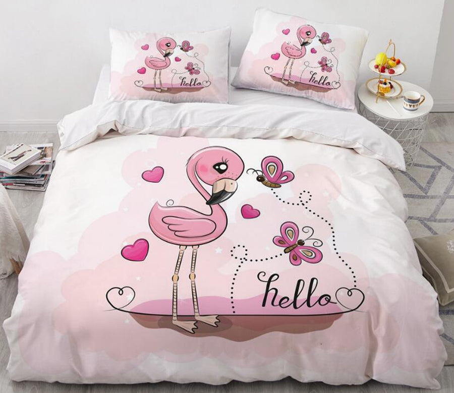 3D Cartoons Flamingo 55130 Bed Pillowcases Quilt