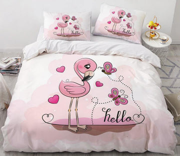 3D Cartoons Flamingo 55130 Bed Pillowcases Quilt
